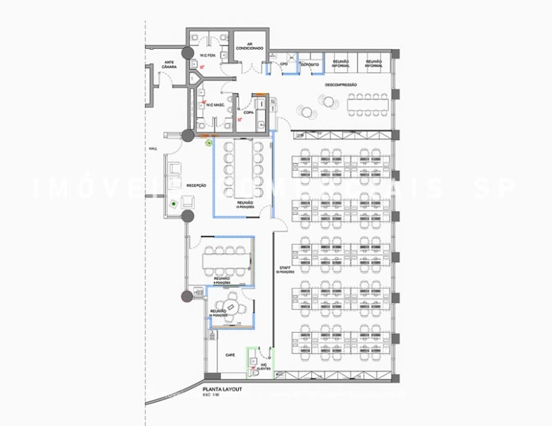Imoveis Comerciais SP Escritorio Mobiliado 300m2 Alugar Vila Olimpia 17329 (13)